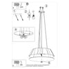 Contemporary ceiling lamp for bedroom Sollux Lighting Chandelier VEGA 70 black