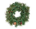 Snowy Christmas Decoration Ipswich Wreath with Pinecones