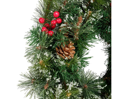 Christmas Decoration Ipswich Wreath Snowy