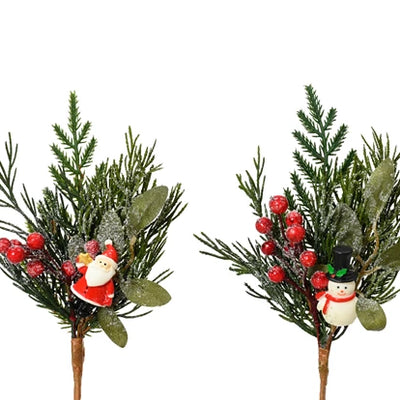 Christmas Decoration Pick Berries Frosted