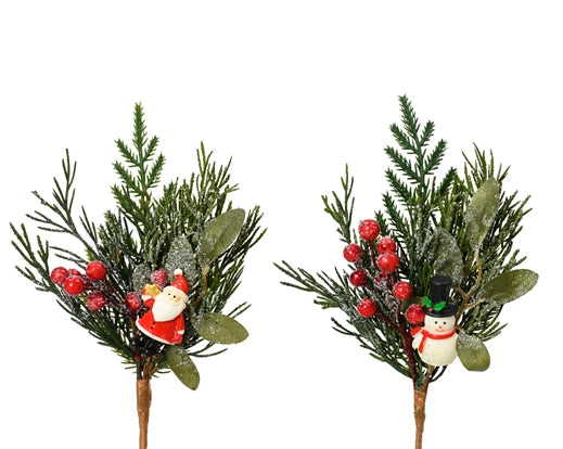 Christmas Decoration Pick Berries Frosted