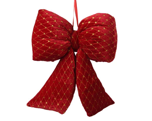 Red velvet small bow for Christmas decoration