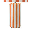 Cicada Table Lamp Orange Ceramic and Polished Chrome with ceramic base