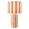 Cicada Table Lamp Orange Ceramic and Polished Chrome picture on the white background
