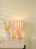 Cicada Table Lamp Orange Ceramic and Polished Chrome perfect for modern interiors