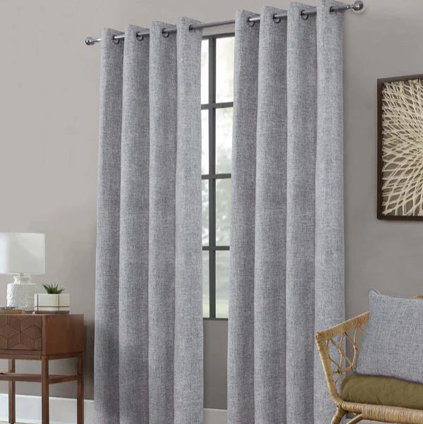 Clayton Blackout Curtains Grey