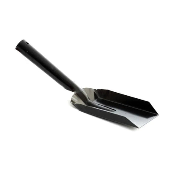 Durable coal shovel with black metal finish

