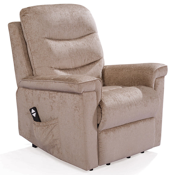 Electric recliner chair in mink for ultimate relaxation