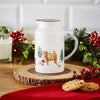 Durable ceramic jug for Christmas table setting