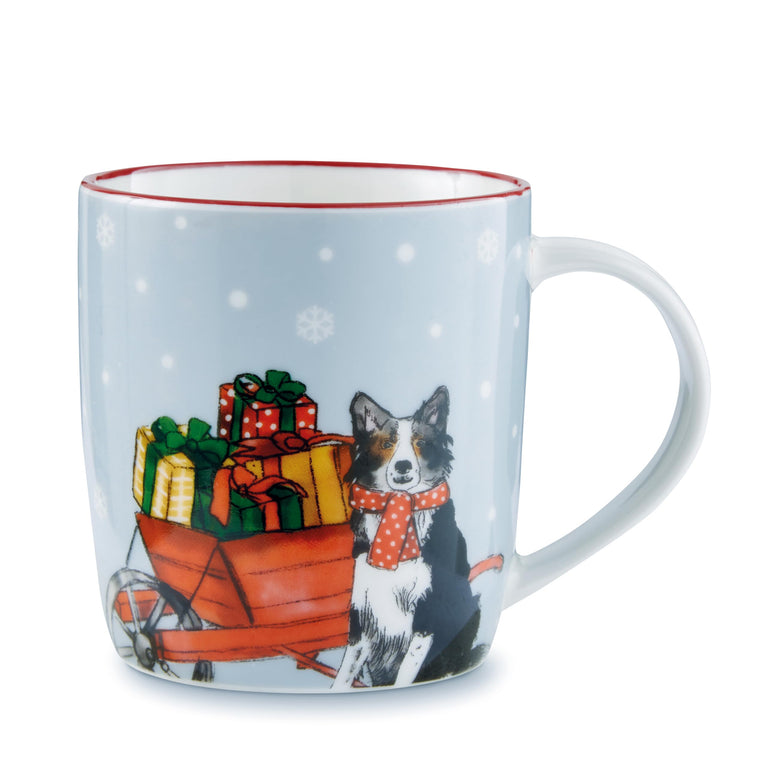 Cooksmart Christmas On The Farm Barrel Mug - Dog