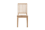 Wooden dining chairs with solid oak seat and sturdy build