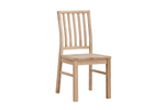 Oak dining chairs Ireland with slat back design