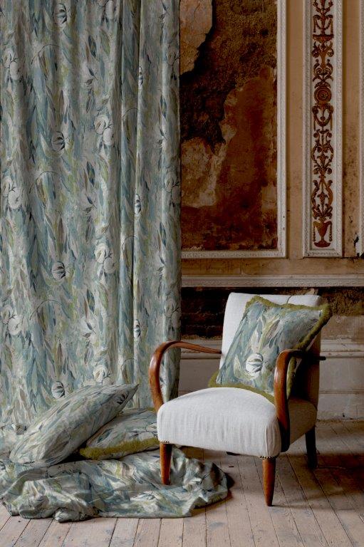 Cottonopolis Marine Lined Eyelet Curtains