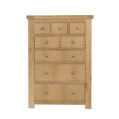 Delaney 8 Drawer Tall Chest Oak