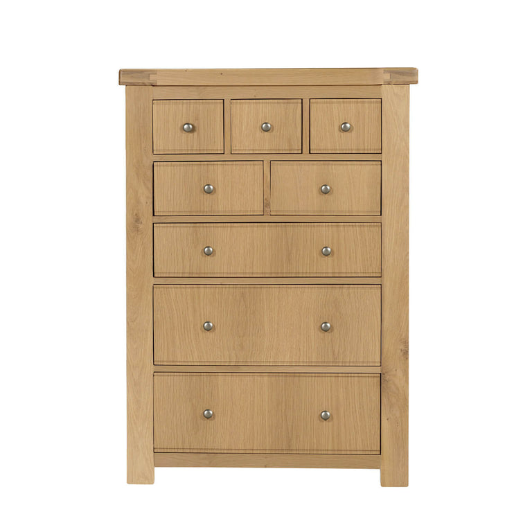 Delaney 8 Drawer Tall Chest Oak