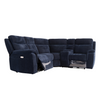 Stylish corner sofa with plush cushioning and recliner function
