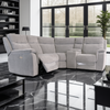 Spacious Delilah Corner Sofa Recliner with Console for modern homes
