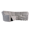Luxurious Delilah Corner Sofa Recliner with Console Silver Grey

