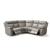 Elegant U shaped couch with soft Italian leather upholstery.
