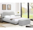 Elegant Grey King Size Bed with Sturdy Wooden Feet
