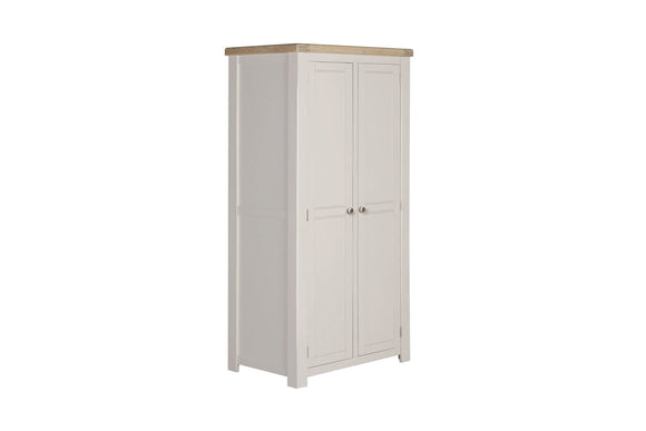 Wooden wardrobe Doune 2-Door Wardrobe Taupe for stylish storage.
