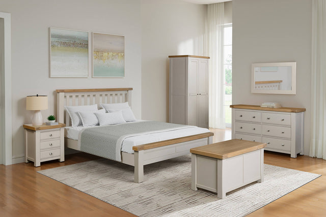 Doune 3 Drawer Bedside Table Taupe