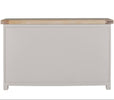 Wooden sideboard with elegant painted finish.
