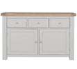 Small sideboard for dining room storage and decor.
