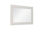 Rectangle wooden mirror Doune Mirror Taupe in a white frame
