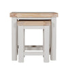 Elegant Doune Nest of Tables Taupe and Oak Perfect for Living Room Furniture
