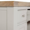 Compact modern sideboard with drawers and doors.
