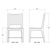 Quality rattan panel dining chair