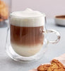 Handcrafted latte glassware for tea and coffee