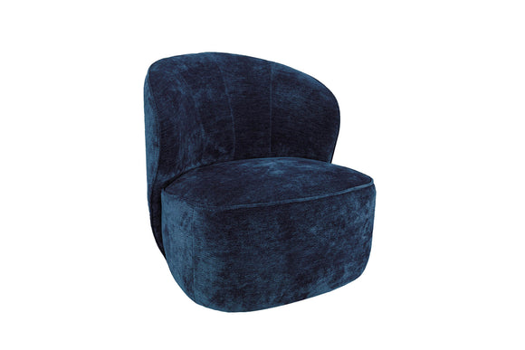 Elegant Blue Accent Chair in Contemporary Living Space
