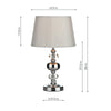 Classic Lighting Edith Touch Table Lamp with chrome base

