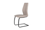 Modern black powder-coated dining chair