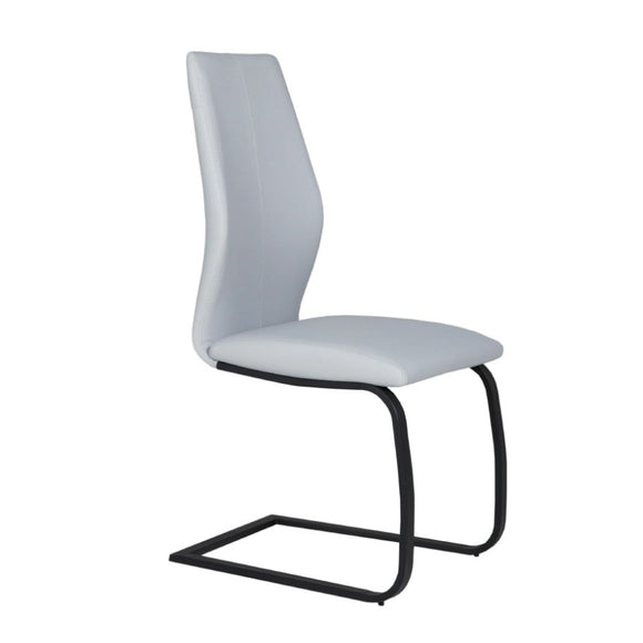 Stylish cantilever dining chair in vegan leather