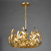 Ercilia 5 Light Pendant Gold Leaf picture on the grey background