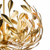 Ercilia 5 Light Pendant Gold Leaf close view picture of the shade leaf design