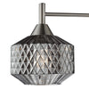 Chic Fabrienne 5 Light Semi-Flush lighting with satin nickel and glass