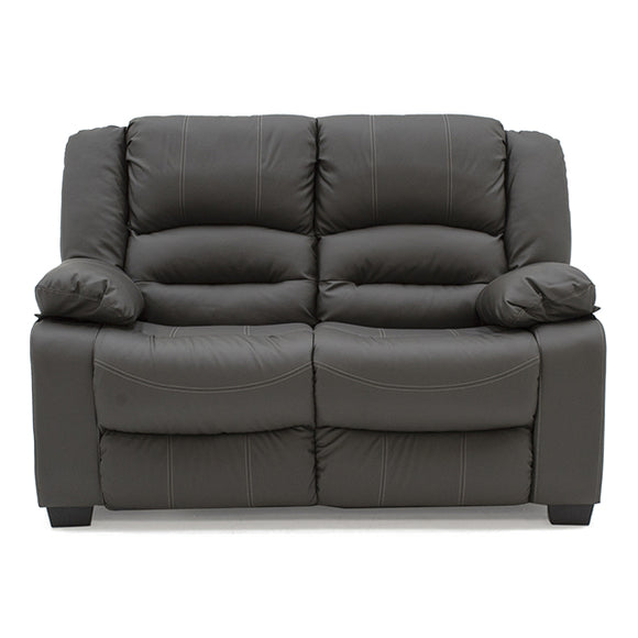 Fixed Leather Sofa - Relax in Grey Luxury