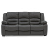 Grey Leather 3 Seater Sofa - Classic Elegance for Your Home