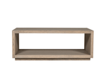 Contemporary oak coffee table with smoked finish