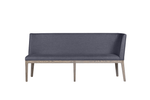 Comfortable dinette bench with back Falun Corner Bench Dark Grey