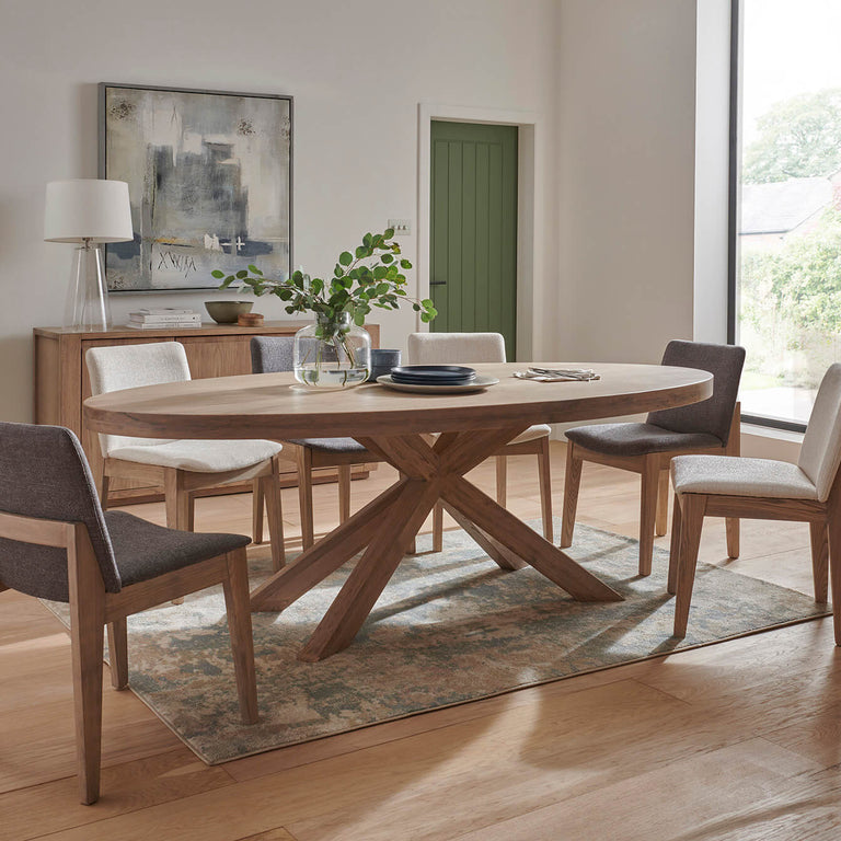 Falun Dining Table Oval Smoked Oak