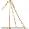 Stylish hanging light featuring gold leaf and seagrass materials