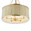 Gold chandelier light with adjustable height and 5 arm pendant
