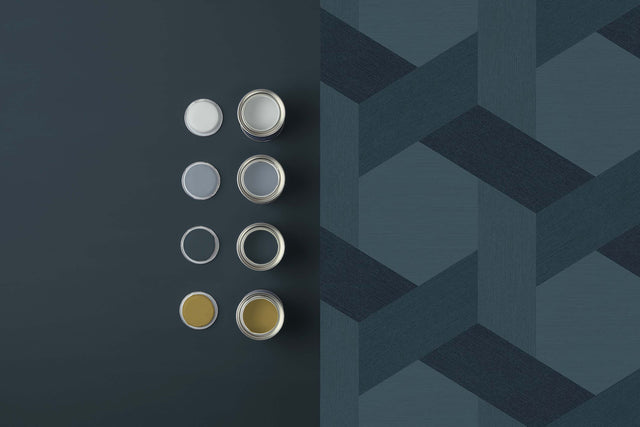 Graham & Brown Fractal Navy Wallpaper