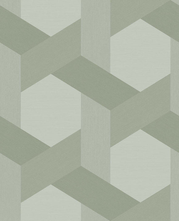 Graham & Brown Fractal Sage Wallpaper close view picture of the color and pattern