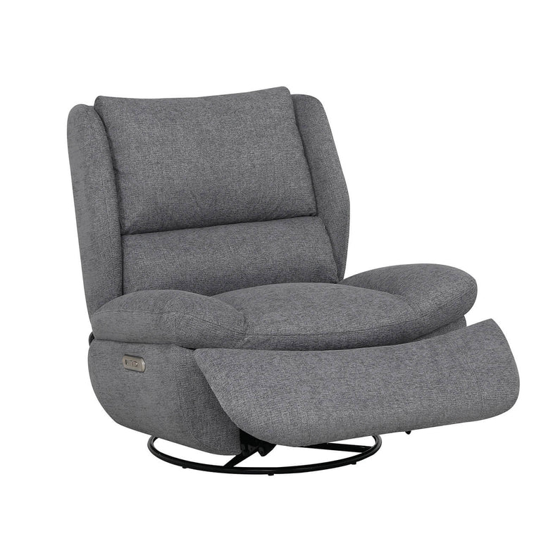 Freddy Electric Reclining Swivel Glider Chair Grey